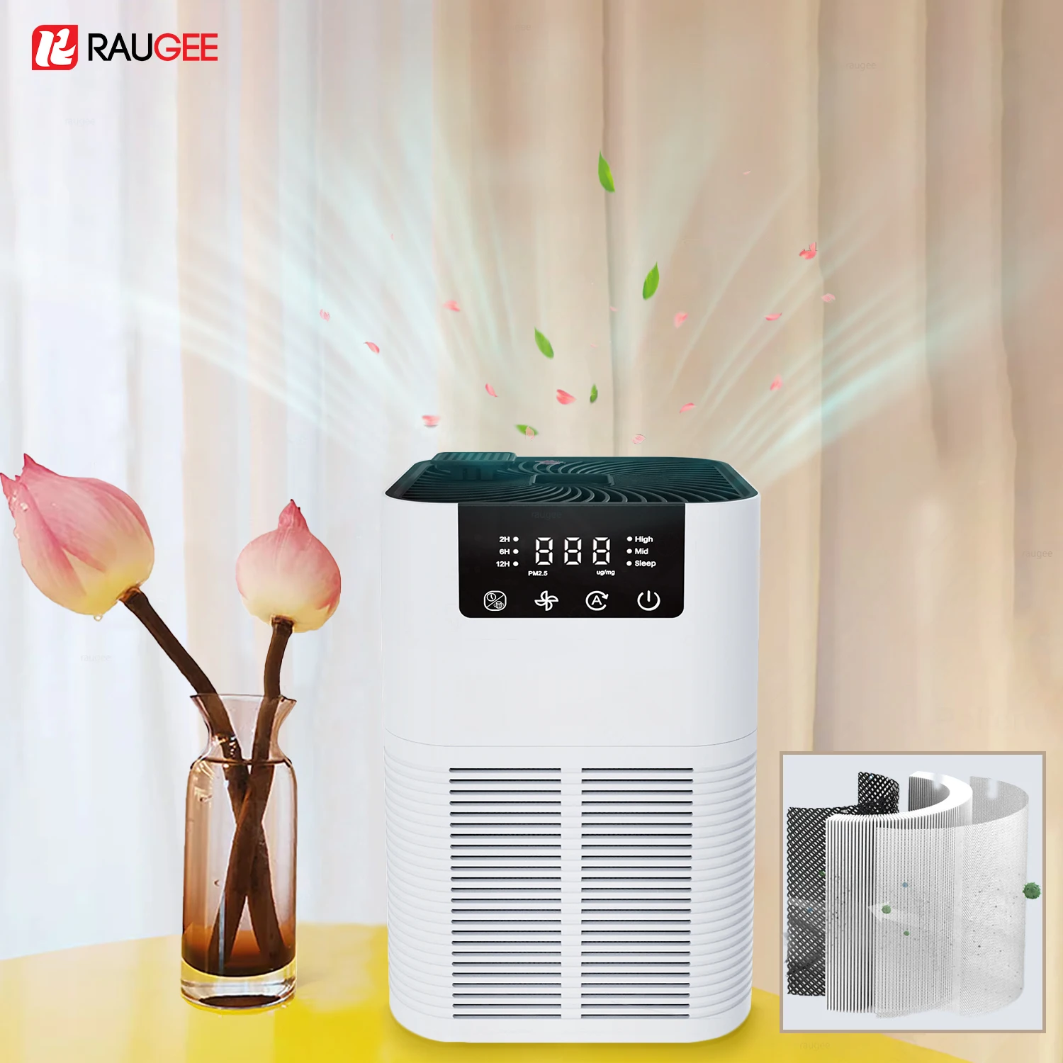 

Air Purifier With Aromatherapy Odor Eliminator Harmful Smoke Gas Remover for Car Room Kitchen HEPA Filter Desktop Air Purifier