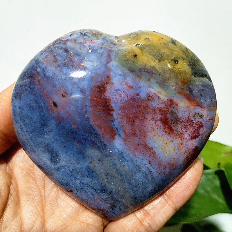 Natural Stone Pretty Ocean Jasper Gem Meditation Energy Heart Sorcerer Exorcism Crystal Home Feng Shui Decoration