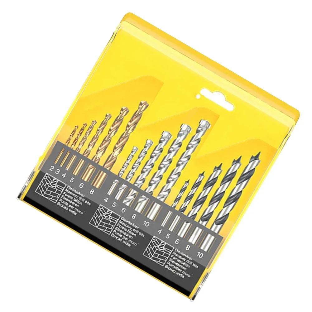 Drill Bits Set For Various Projects 16PCS Drill Bits High Speed Drilling Versatile Consistent Performance Durability