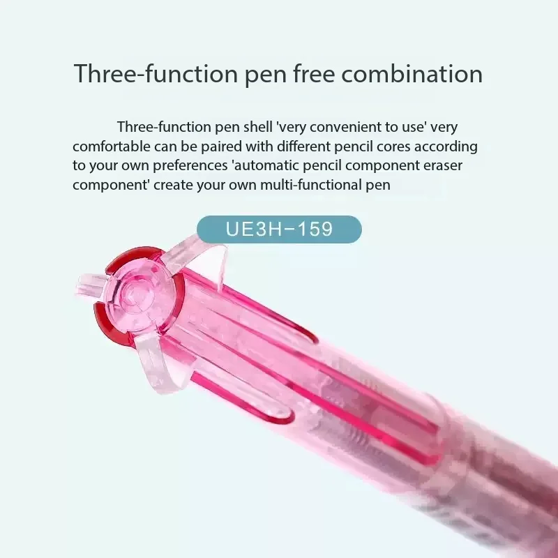 Uni Personality DIY Modular Pen Compatible with Gel Ink Style Fit 3-color Tool-Free Installation Stationery for Student Designer
