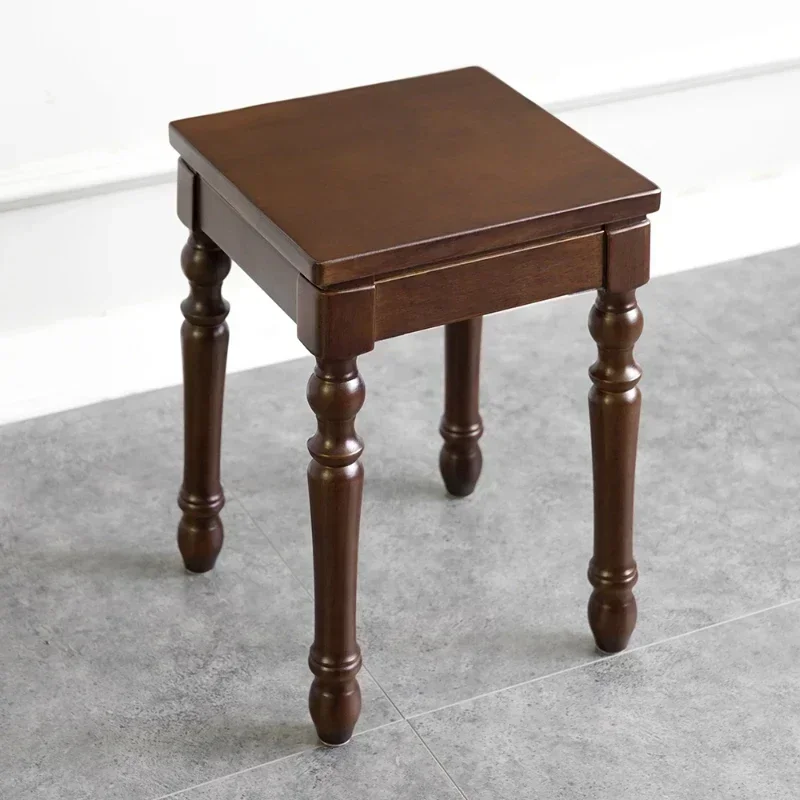Stackable Chair Household Restaurant Full Walnut Small Low Stool Bench Living Room Square Stool