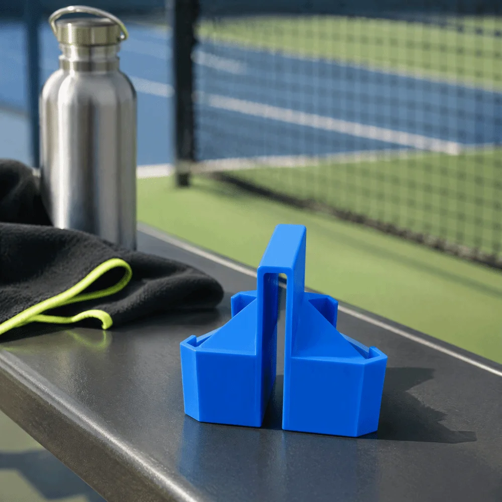 Dual Device Holder Tennis Net Camera Mount Tool Free Setup Clip On Mounting Tennis Phone Holder PLA Construction