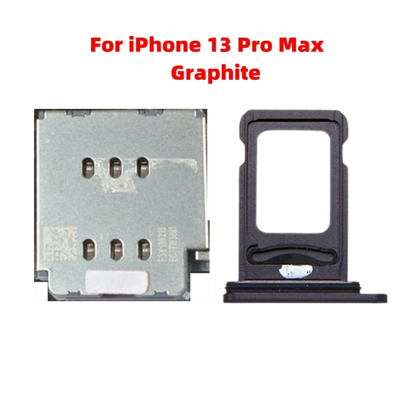 For iPhone 13 Pro 13Pro Max Dual Sim Card Tray + Sim Card Reader Connector Flex Cable Smartphone Replacement Parts