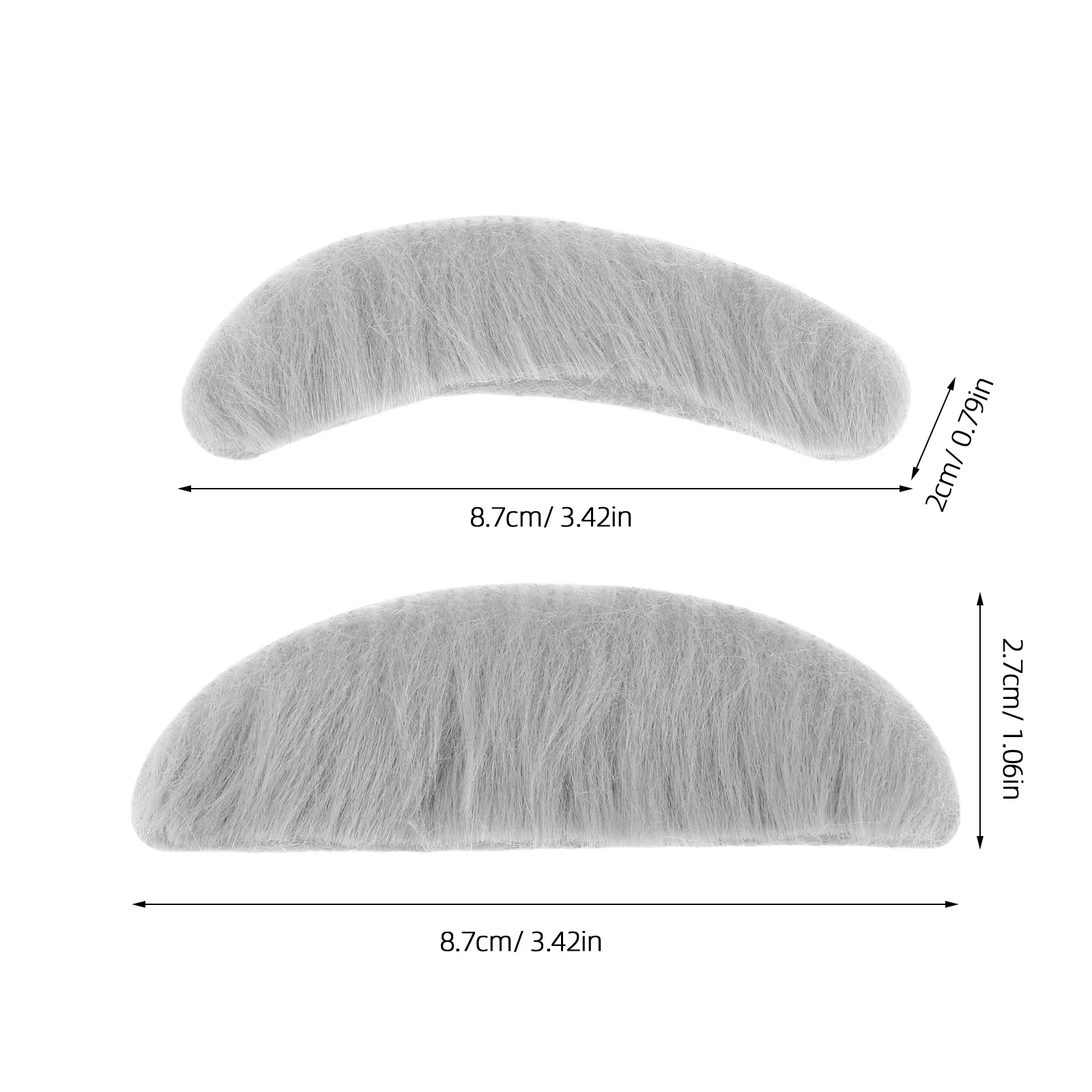 Ensemble de fausses barbes et moustaches pour hommes, 6 ensembles, Costume gris, sourcils, accessoires de spectacle sur scène pour fête Cosplay d'halloween
