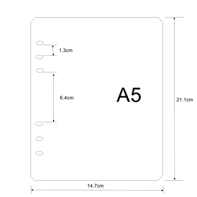 2pcs A5/A6 Transparent Notebook Divider Simple Spiral Notebook Planner Inner Index Divider DIY Accessory School Supplies