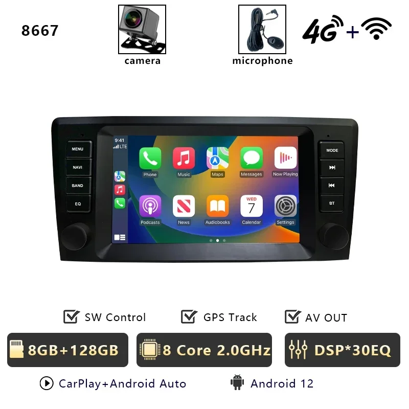 CHSTEK Autoradiostation Carplay Android13 Voor Volvo S60 S40 V40 V70 XC70 XC90 2000-2004 Multimedia navigatie GPS Bluetooth
