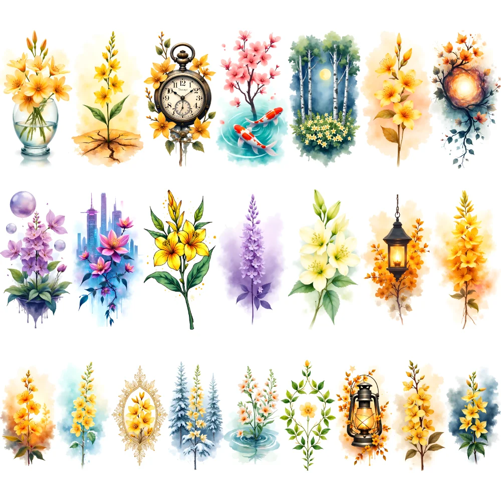 

9pcs Temporary Tattoo Nature Tattoos Watercolor Floral Tattoos Temporary Tattoo Stickers For Arms Cheeks