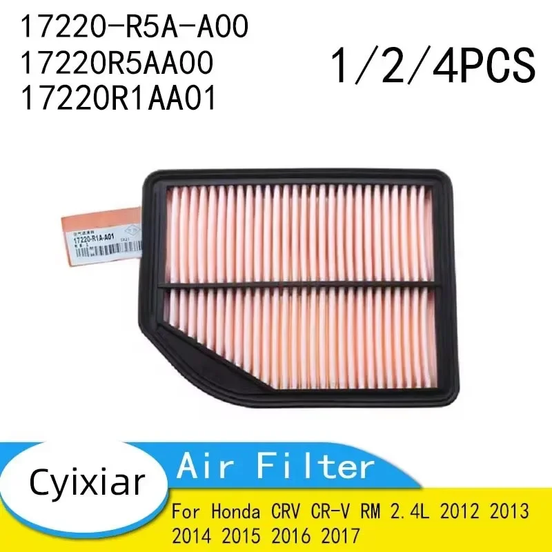 Car Engine Air Filter for Honda CRV CR-V RM 2.4L 2012 2013 2014 2015 2016 2017 17220-R5A-A00 17220R5AA00 17220R1AA01