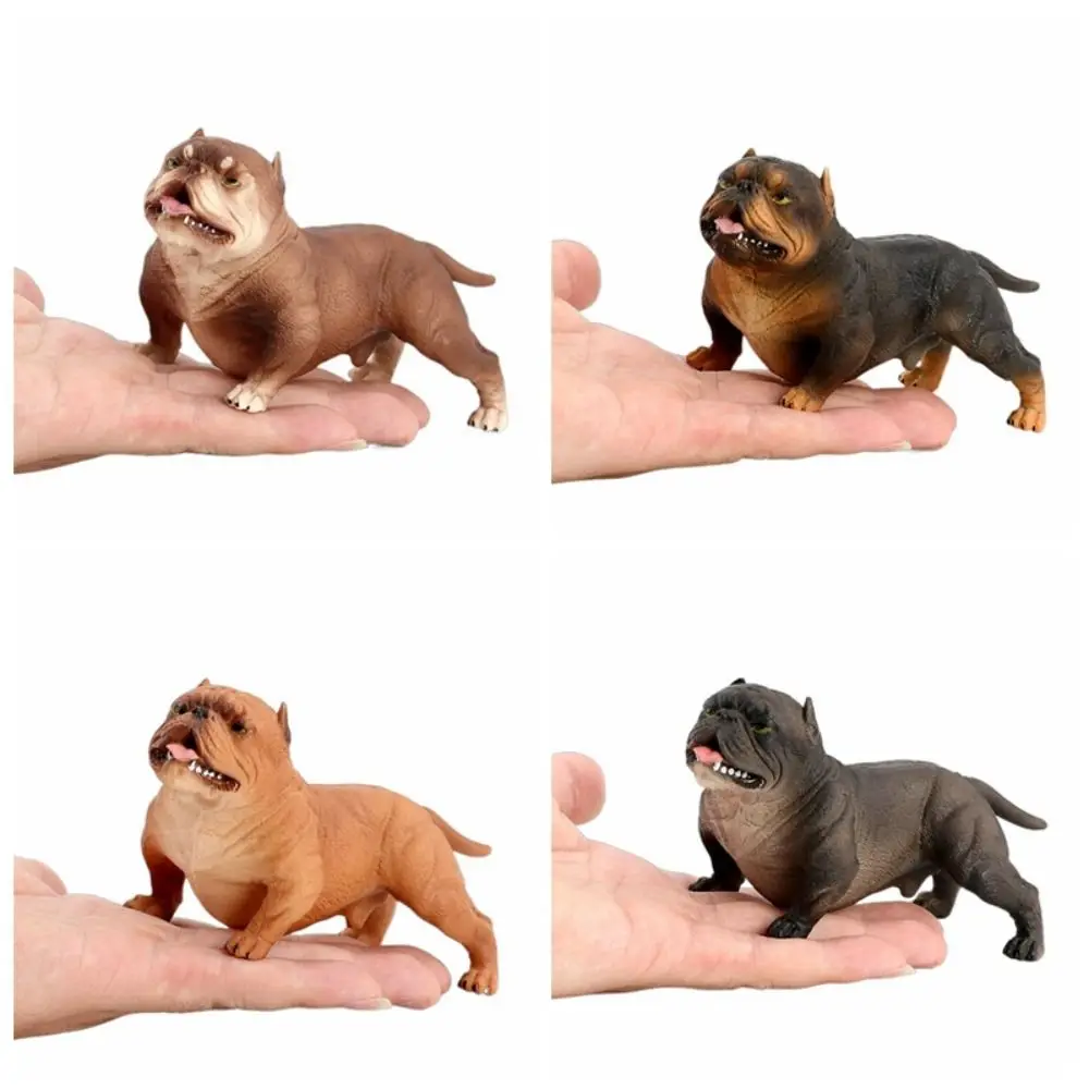 Garden Decor Animal Model Bulldog Model Educational Miniature Simulation Bulldog Solid Realistic Pitbull Figurine Kids Toy