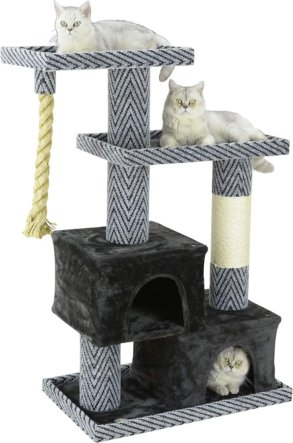 

49 Sequoia Extra-Large Posts Multi-Level Cat Tree Kitty Scratcher Kitten Condo Tower House Furniture