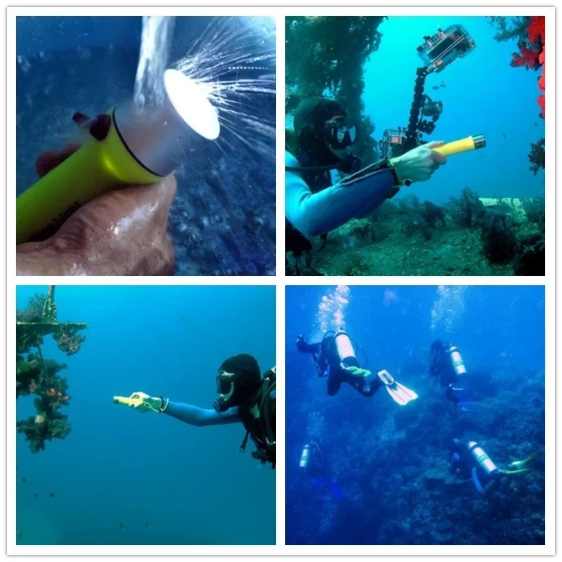 1PCs 2000LM Q5 LED Waterproof Scuba Diver Diving Flashlight Portable Shallow Light Amphibious Underwater Flash Light Torch
