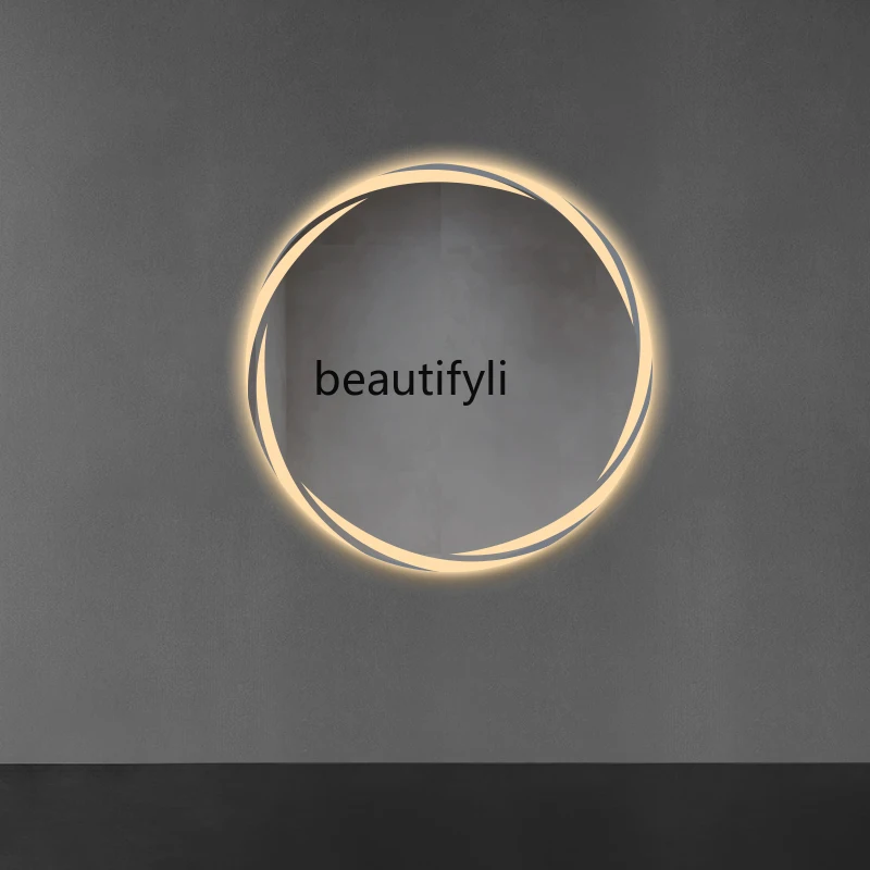 

Round Smart Mirror Bathroom Mirror Bathroom Mirror Toilet Wall Hanging Makeup Luminous Hotel Hotel