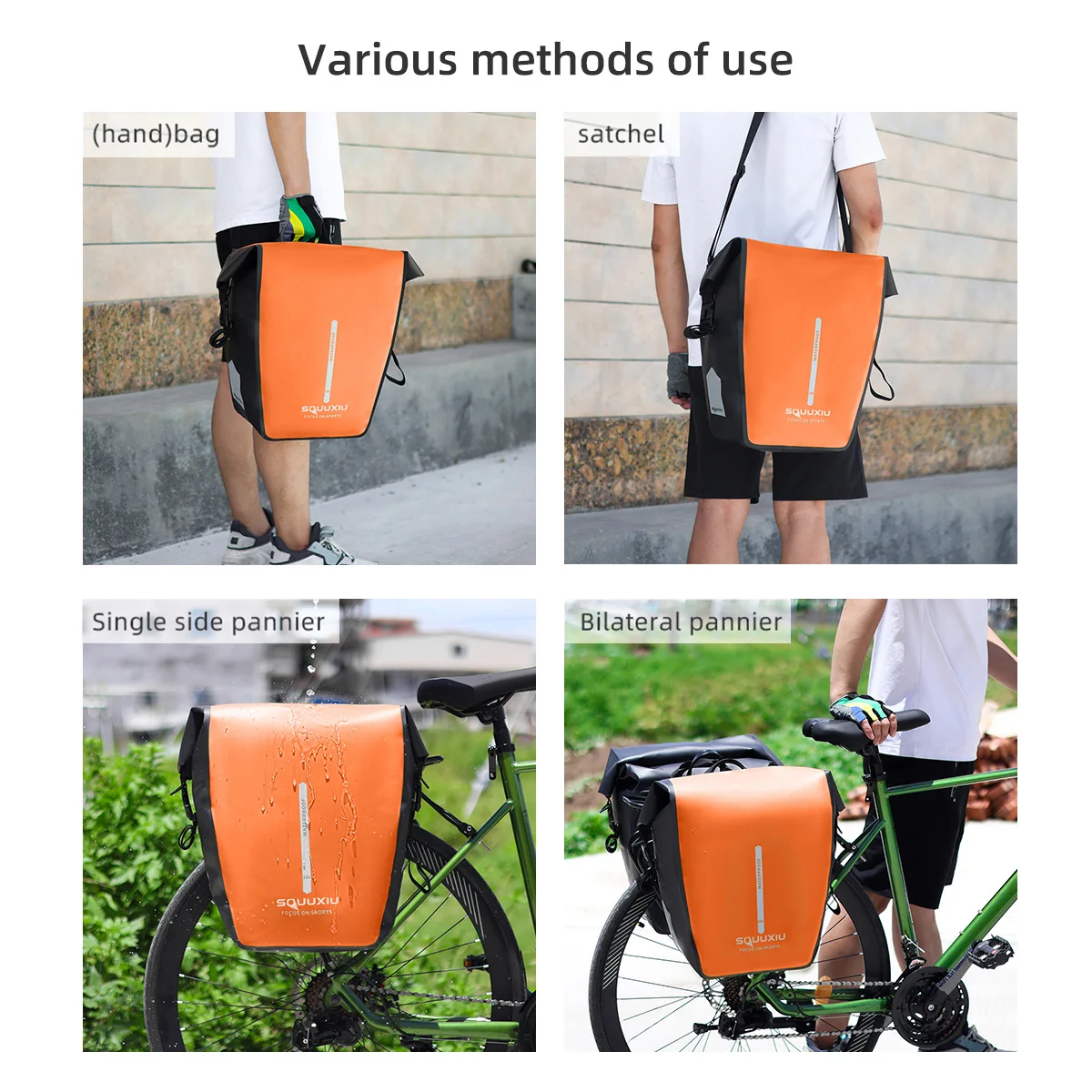1 Pair Bike Pannier Bag Multi-functional Bicycle Bag Bicycle Rear Seat Trunk Bag Bike Saddle Bag  for Travel Outdoor 2024