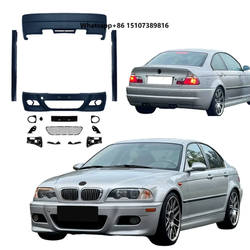 

Body Kit for E46-M3 1997-2005 Front Bumper Rear Bumper Factory Direct Selling Price Middle Net Grille Plug and Play