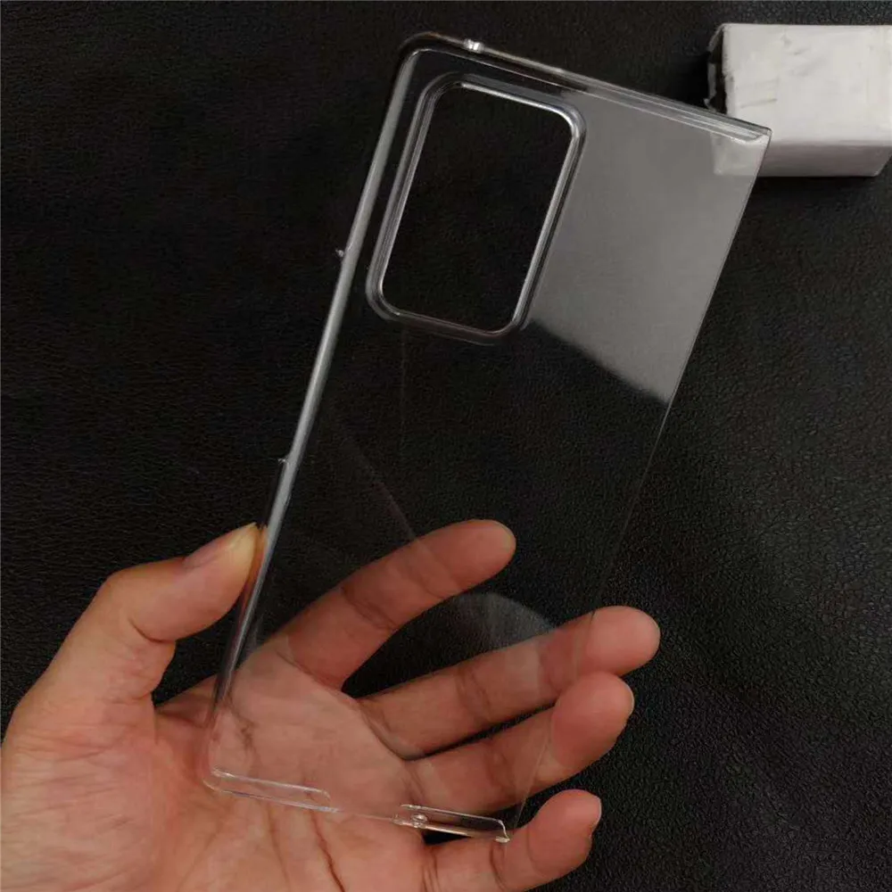 Casing ponsel bening ultra-tipis untuk Galaxy Z Fold2 5G, casing ponsel penutup belakang pelindung keras PC transparan untuk ponsel Galaxy Z Fold2