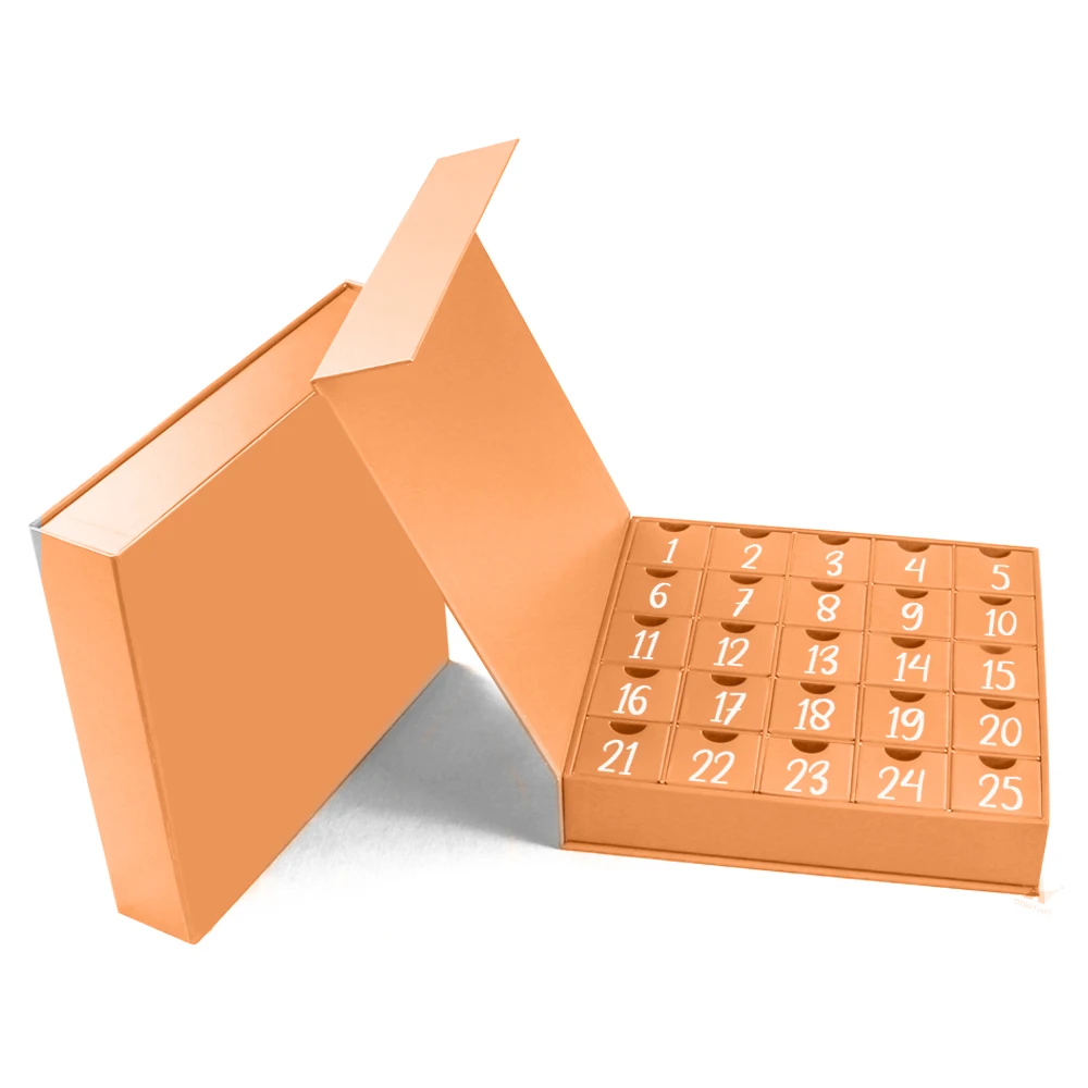 Customized queryEmpty Advent Calender Cardboard Packaging Box Calendrier De Lavent 24 Jours Christmas Advent Calender Box 25 Day