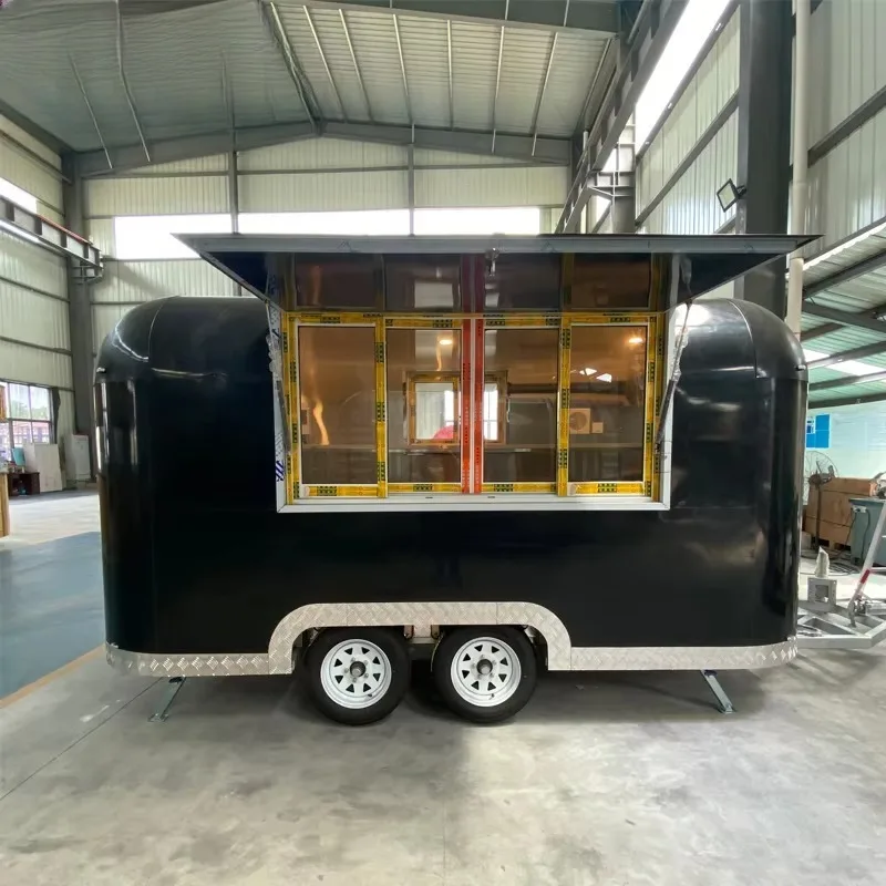 مقطورة امتياز الطعام، مقطورة طعام مصممة متعددة المحطات لخدمة المطبخ المتنوعة والمناسبات عالية الحجم #6