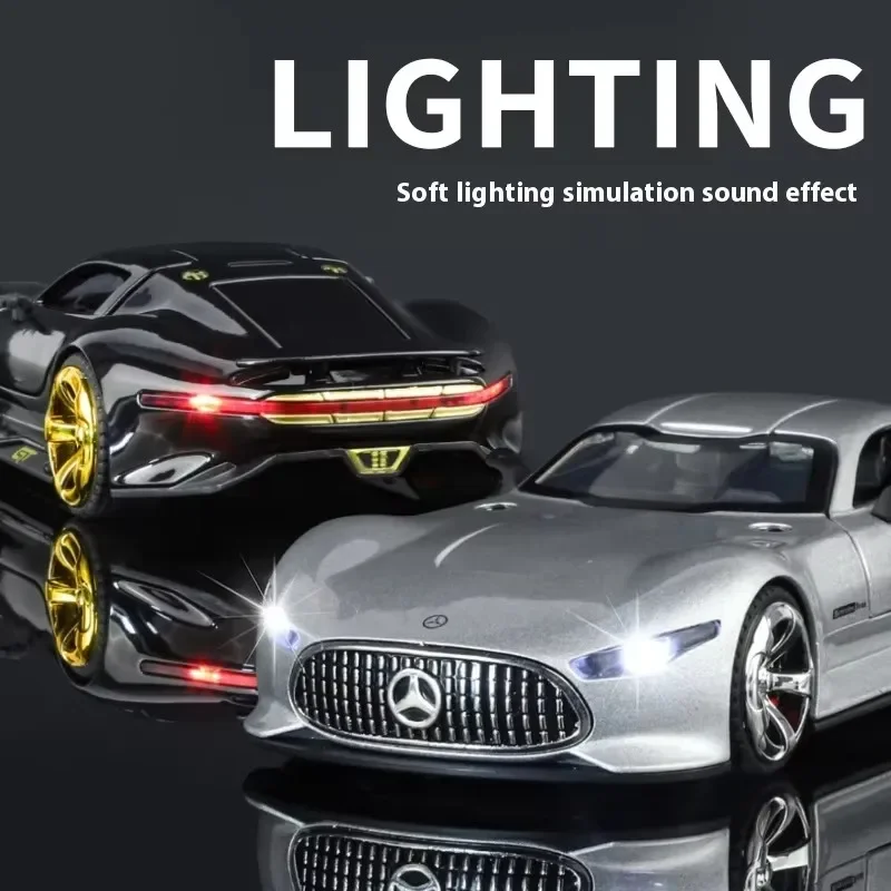 1:32 Mercedes-Benz AMG Vision GT Alloy Model Car Toy Diecasts Metal Casting Sound and Light Car Toys For Children Vehicle