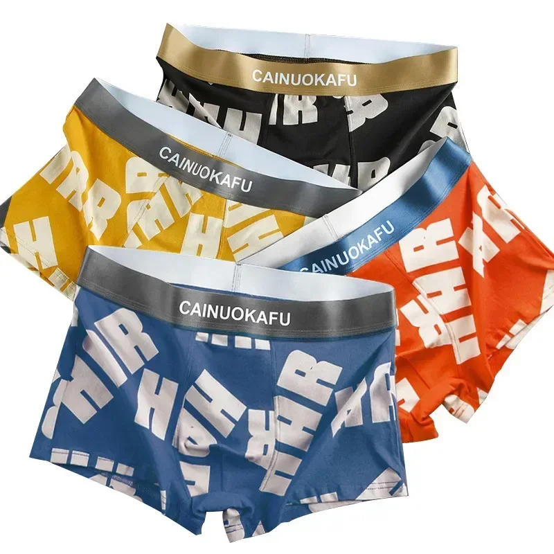 

Cuecas Cotton Shorts Men's Comfortable Underwear Boxershorts Underpants 4pcs Panties Calzoncillos Boxer Print