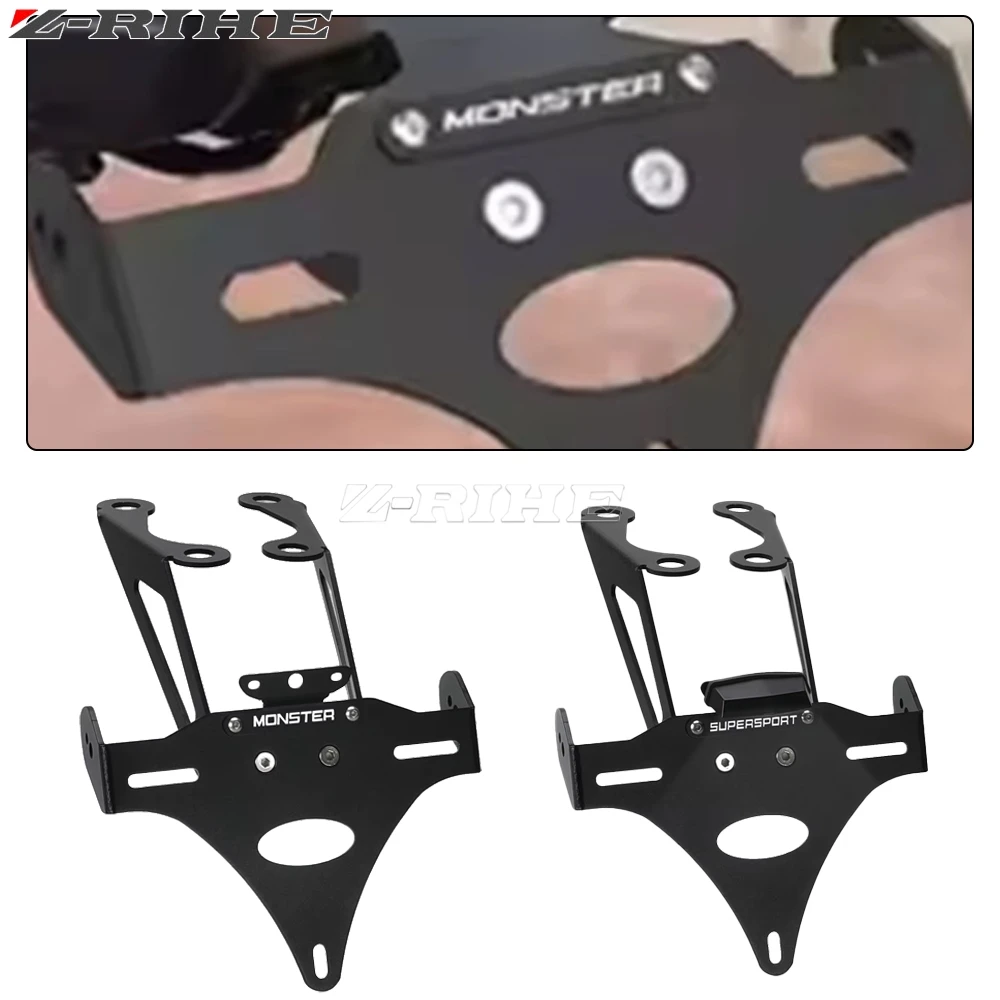 

Для DUCATI Monster 659 797 821 1200 S R Supersport 939 S 950 950S Кронштейн держателя номерного знака Задний хвост Аккуратное крыло Элиминатор