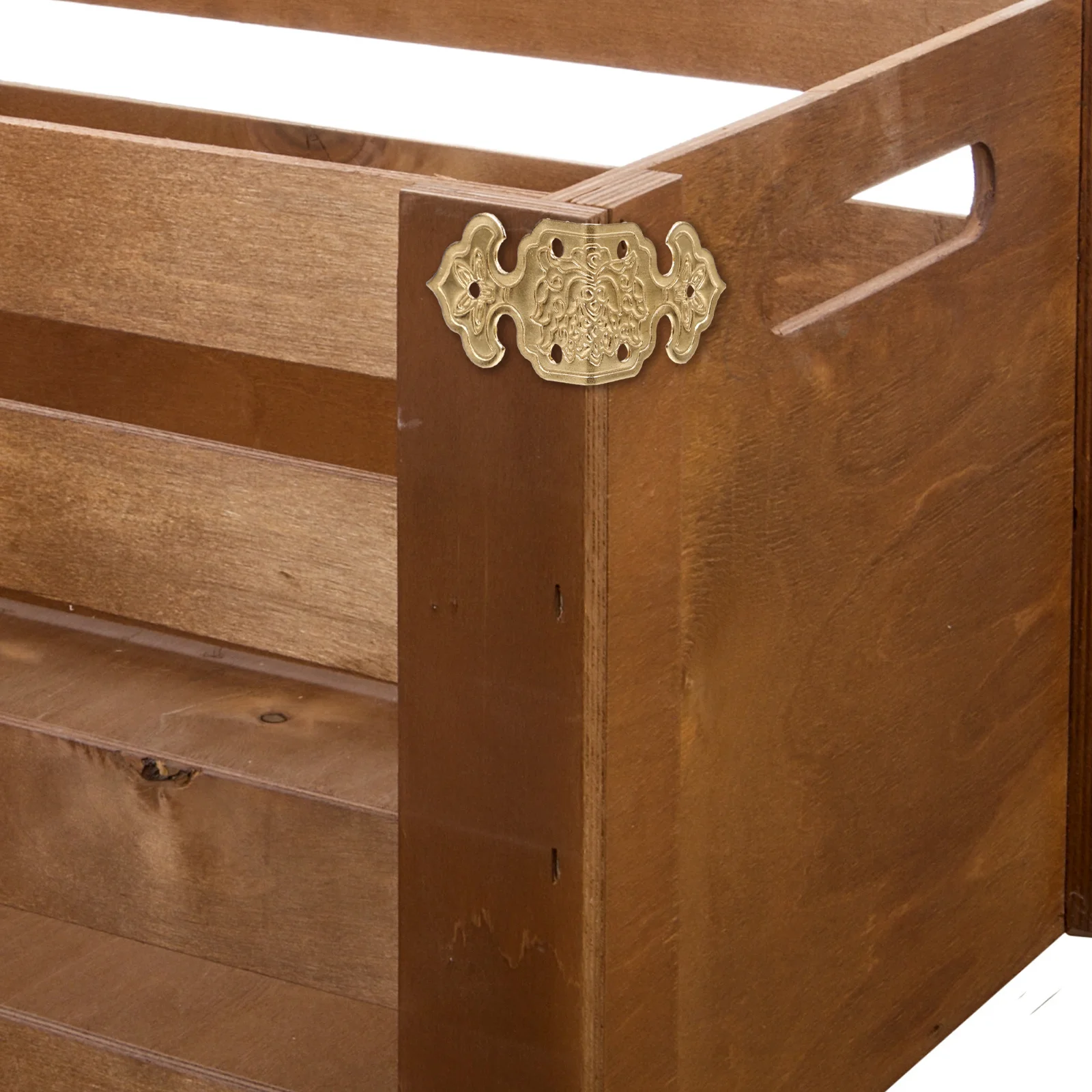 

1Set Brass Box Corner Protectors Metal Edges Protector Stylish Jewelry Case Guard Vintage Furniture Guards Safe Durable