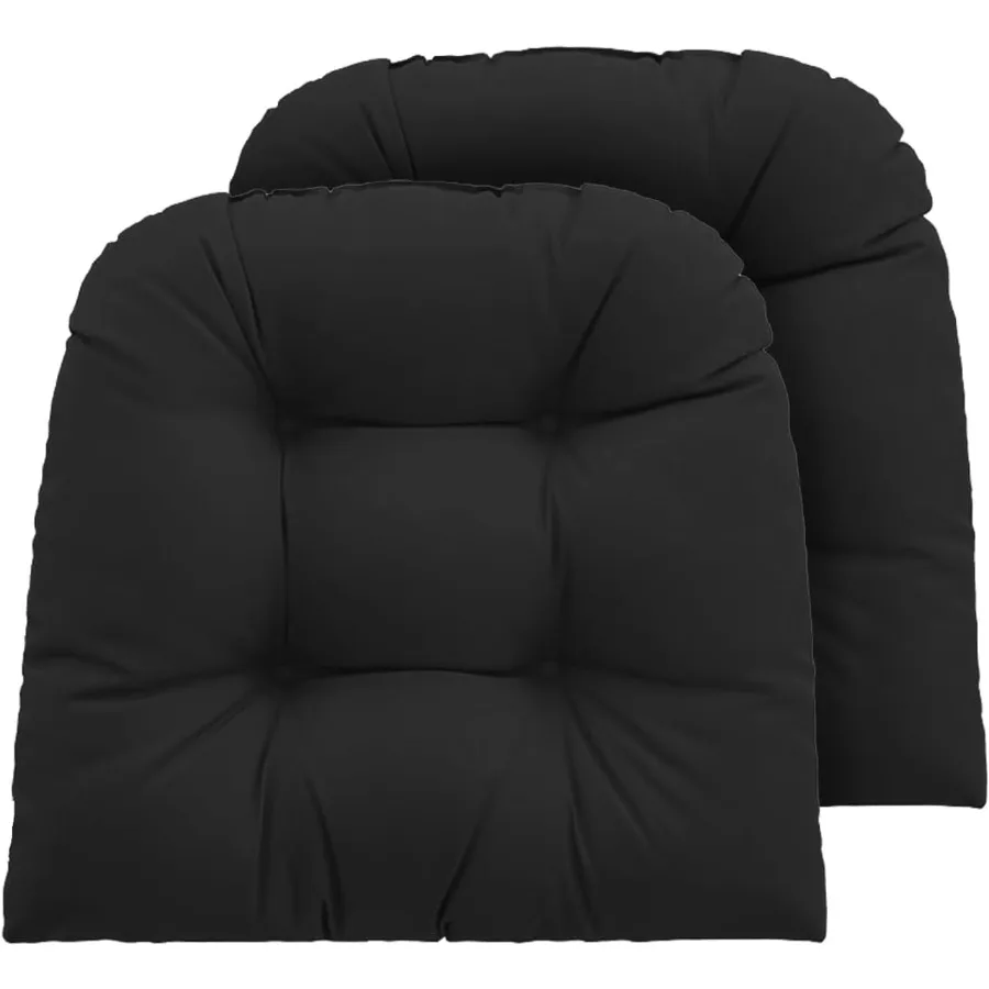 

Outdoor Chair Cushions Set of 2 22x22x4 Inch Seat Pads with Ties for Patio Wicker Chairs Garden Dining Chair Indoor Outside Use