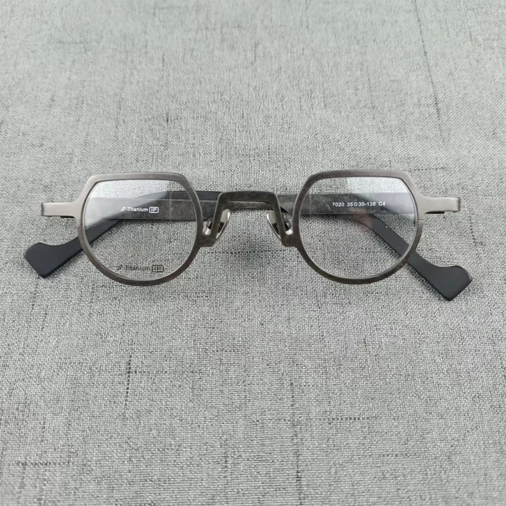 Vintage Round Pure Titanium  Eyeglasses Frames  Men Women Optical Glasses Frame  Retro Premium Prescription Eyeglass Frames