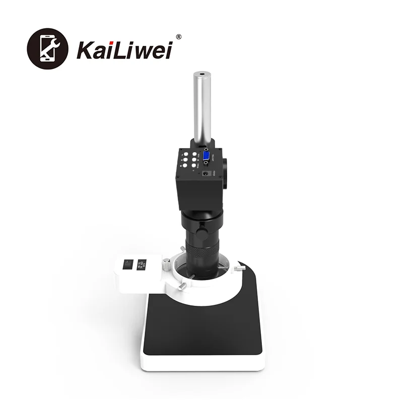 Microscopio Electrónico Digital con cámara de vídeo VGA, lente de montaje 100X C, anillo de luz para reparación de soldadura PCB de teléfono móvil