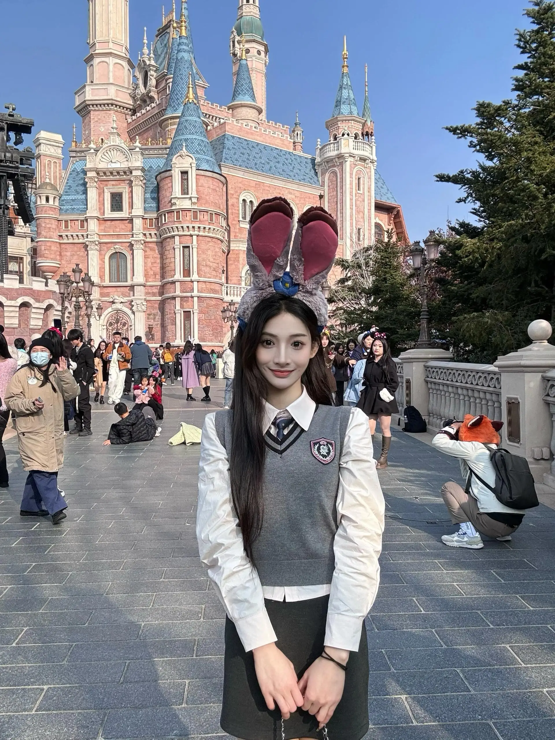 Set orm JK lavorato a maglia rosa pastello con irt e gonna loween Outfit School orm Ensemble Donna 8-25 anni