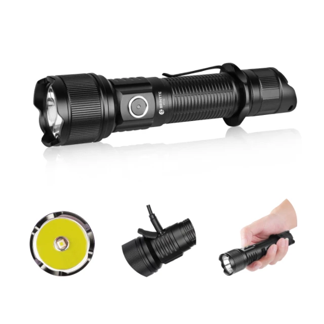 PT16 Rechargeable Battery Torch Light Long Range Tactical Led Flashlight