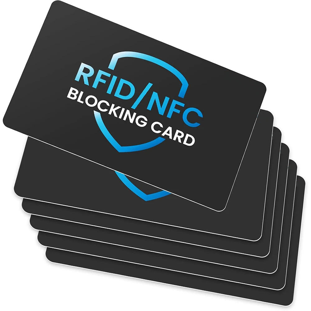 การ์ดป้องกัน RFID สำหรับบัตรเดบิตธนาคาร, ป้องกันการโจรกรรมแบบไม่สัมผัส NFC, ปกป้องกระเป๋าเงินทั้งหมด