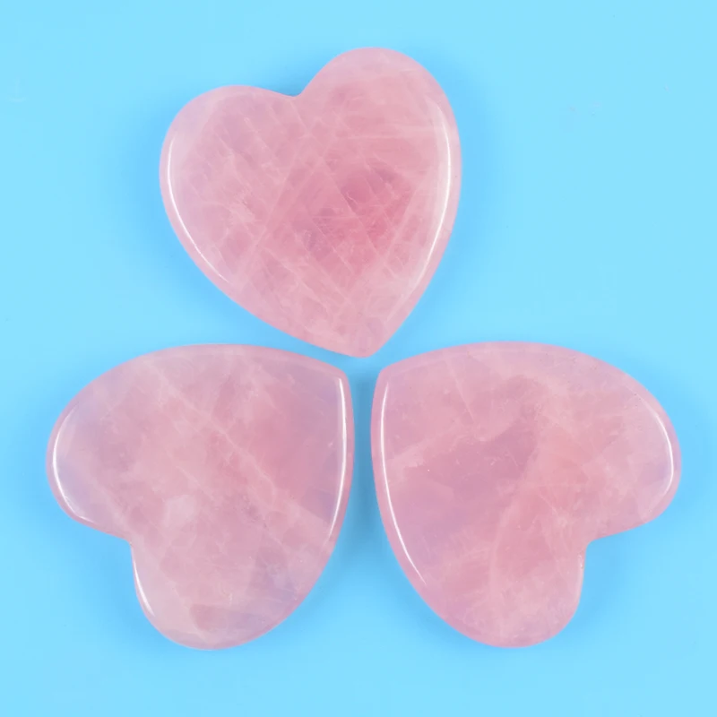Rose Quartz Heart Shape Face Care Gua Sha Tool Beauty Health Product Crystal Scraper Massager Neck Skin Safety Scrape Massage