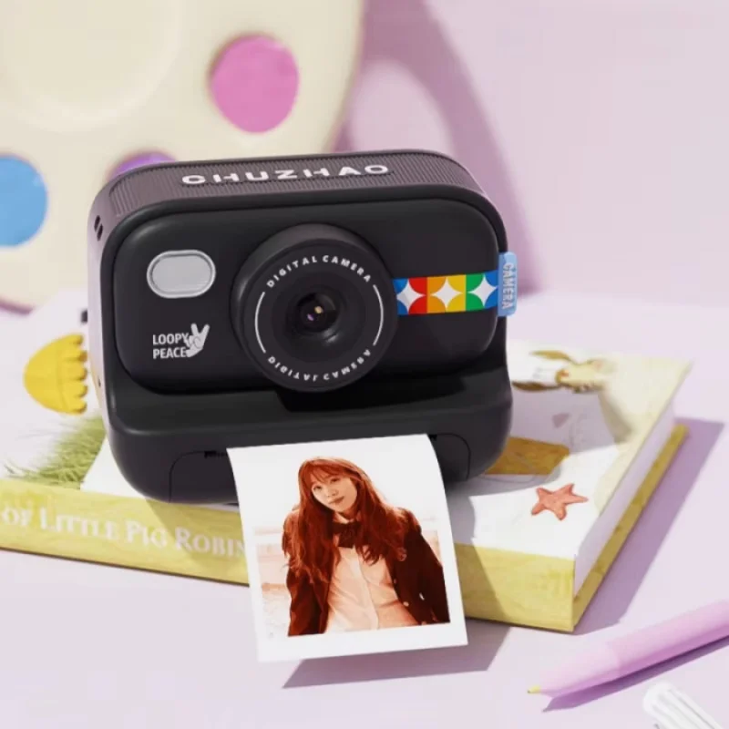 1 st Polaroid camera print foto zwart paars oogbescherming draagbare HD digitale camera kinderen verjaardagscadeau Speelgoed Camera