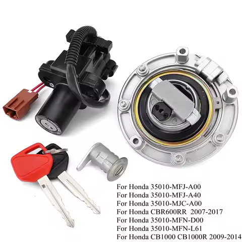 Ignition Switch Lock Motorcycle Lockset Fuel Cover Seat Lock Key For Honda CBR600RR 2007-2017 CB1000 CB1000R 2009-2014 CB 1000