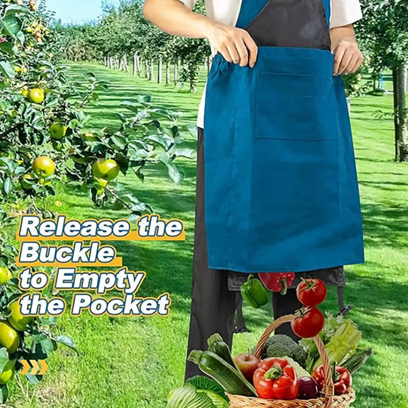 

Садовый фартук-сумка из холста с быстрым креплением для сбора урожая, для садоводства, огородничества, работы на газоне и в поле