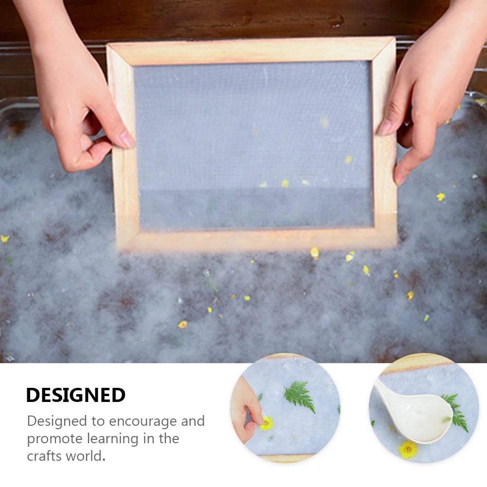 

1 Set Diy Making Kit For Kids With Dry Pulp, Paper Making Frame, Craft Tool For Art Projects, Decorative Painting, Books, Fans,