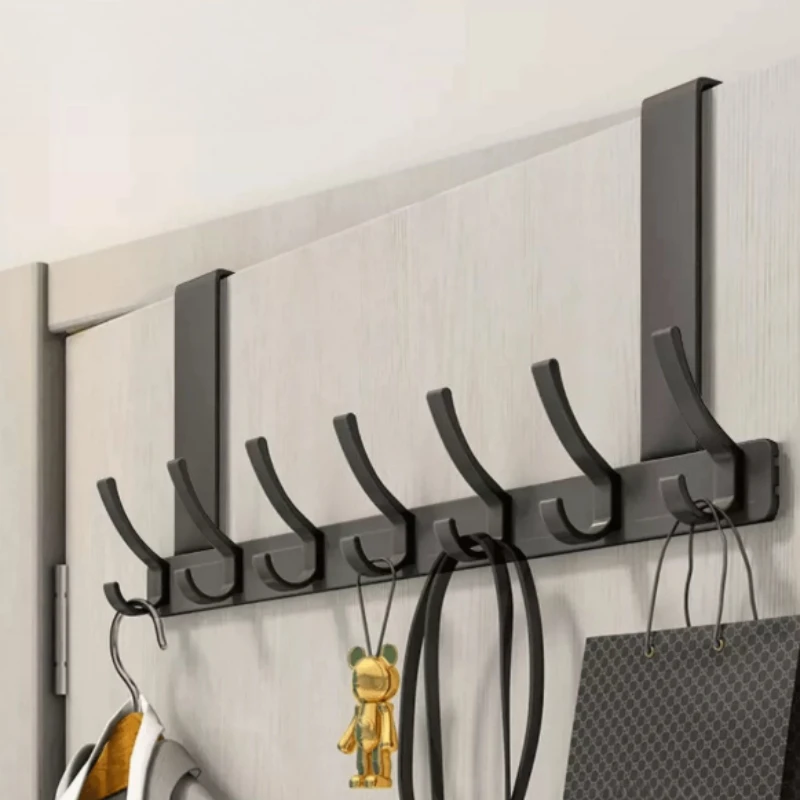 No punching door back hook coat hook hanger bedroom door hanger wall hanging wall clothes storage rack on door