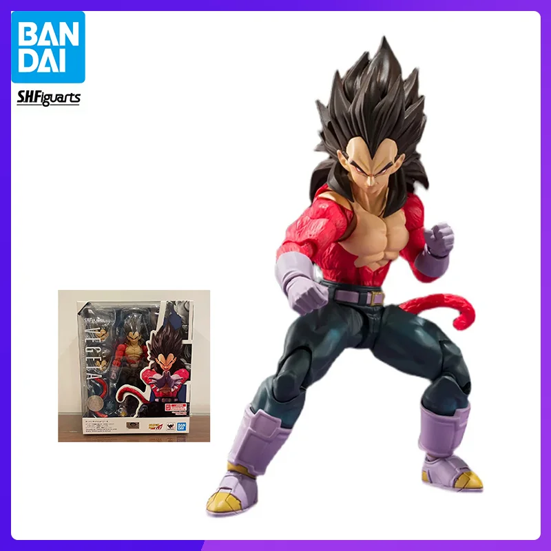 

In Stock Bandai SHF DRAGON BALL GT Super Saiyan 4 Vegeta Original Anime Figure Model Toy Boy Action Figures Collection Doll PVC