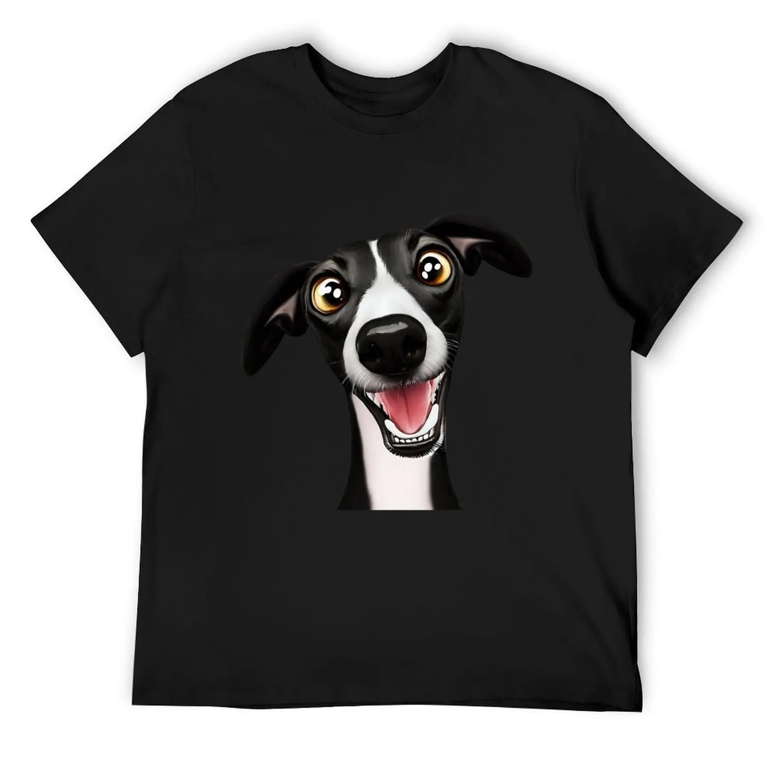 

Cheeky Whippet - A Beautiful Cartoon Style Artwork T-Shirt tops oversized korean fashion t shirt for men