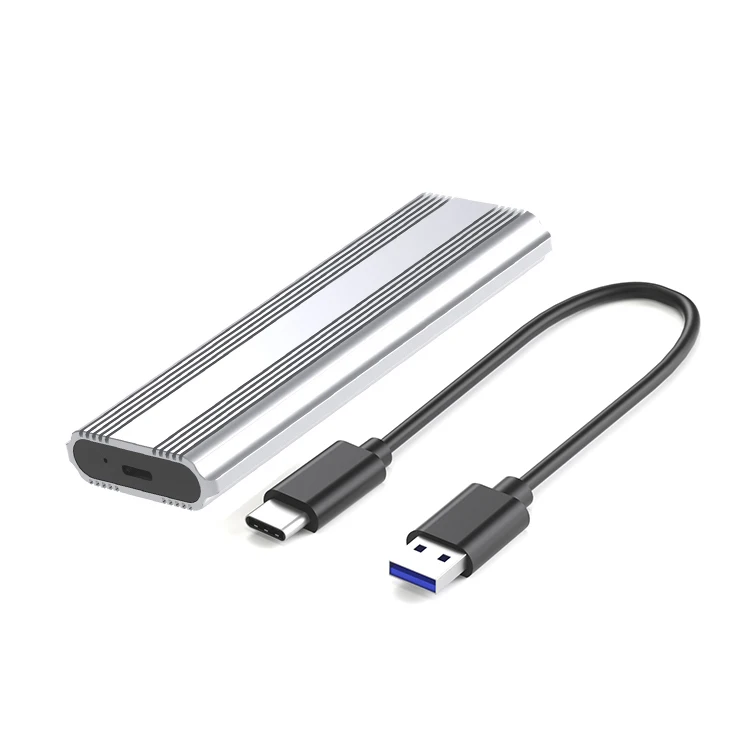 hit productM.2 NVMe NGFF 4TB Silvery Aluminum Alloy Mobile SSD Case with Dual Protocol Support and Fast Heat Dissipation