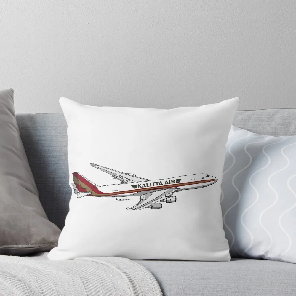 

Boeing 747 Kalitta Air N744CK Throw Pillow Christmas Cushion For Home Pillowcases Decorative pillow case Covers For Sofas