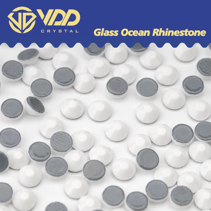 VDD SS6-SS30 048 Chalk White Glass Hot-Fix Crystal Rhinestone Flatback Glitter Strass Stones For DIY Garment Clothes Accessories