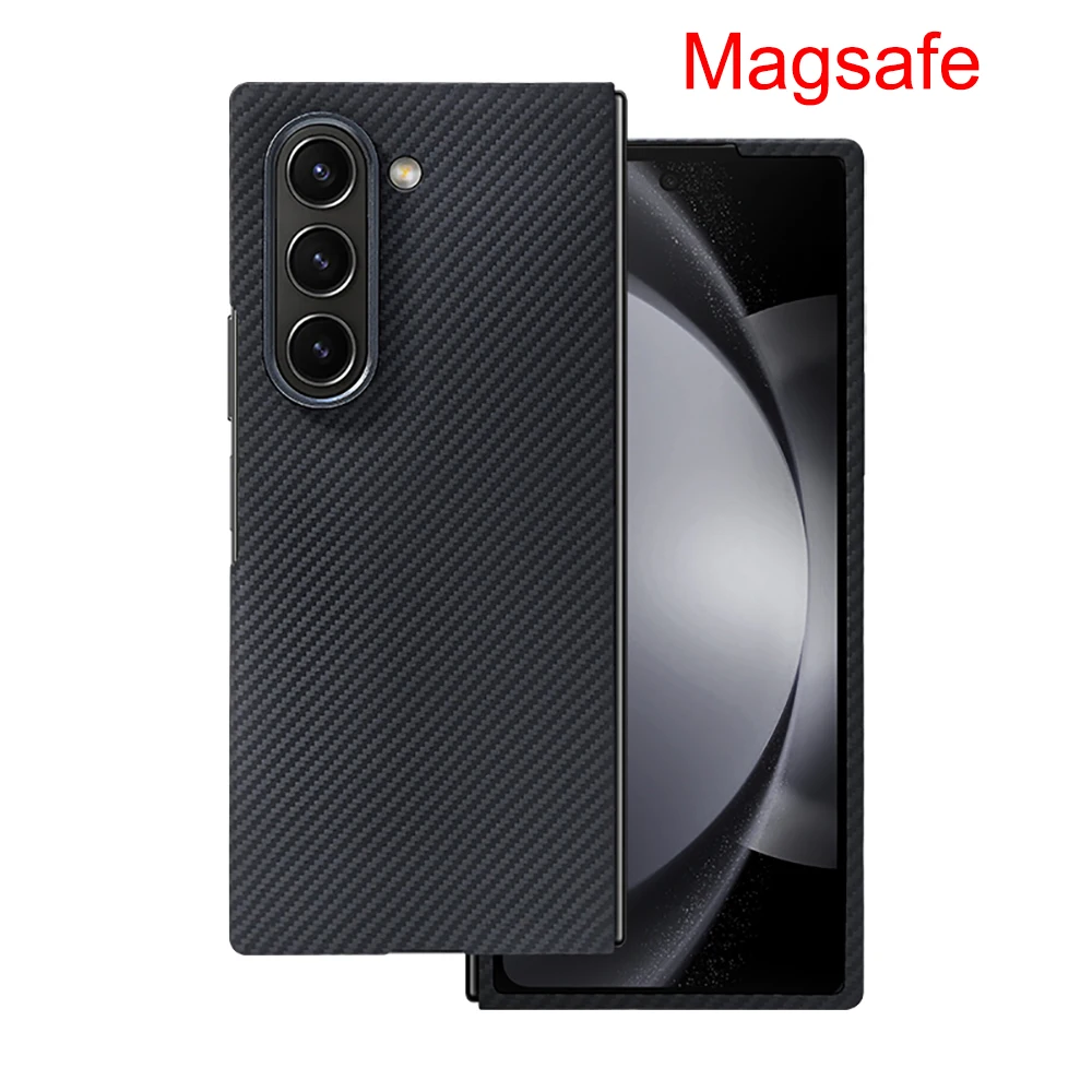 Smhdmy For Samsung Galaxy Z Fold6 Carbon Fiber Phone Case  Aramid Fibe Slim Design Galaxy Z Fold6