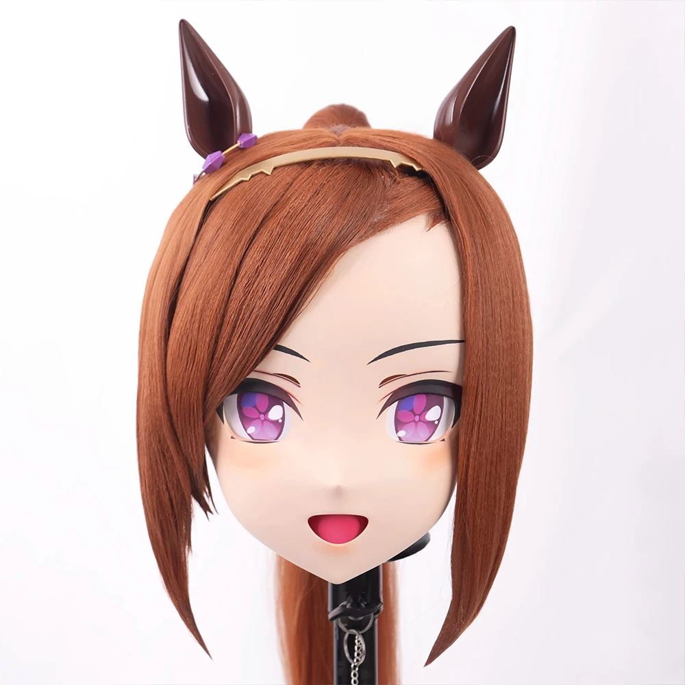 

(MEO392) Customize Handmade Full Head Lockable Crossdress Male to Female Japanese Cartoon Anime Game Character Kigurumi Mask