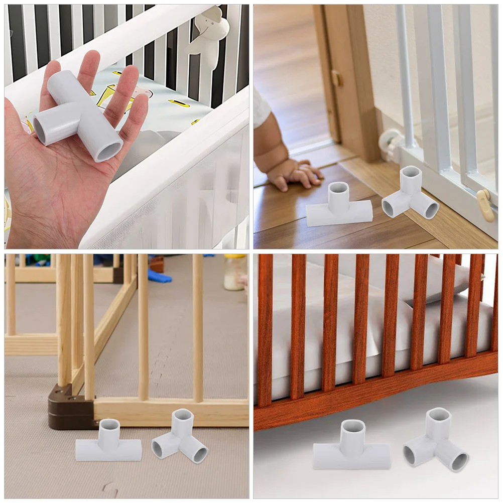 12 個ベビー屋内ベビーサークルコネクタ Pe プラスチックチューブ継手安全な子供用フェンスアクセサリープレイペン用交換部品