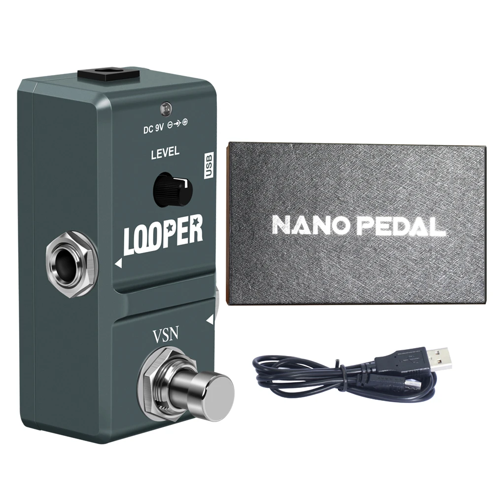 VSN Guitar Looper Pedal Digital Looper Effect Pedals For Electric Guitar Bass 10 Min Recording Time  Guitar Looper Pedals