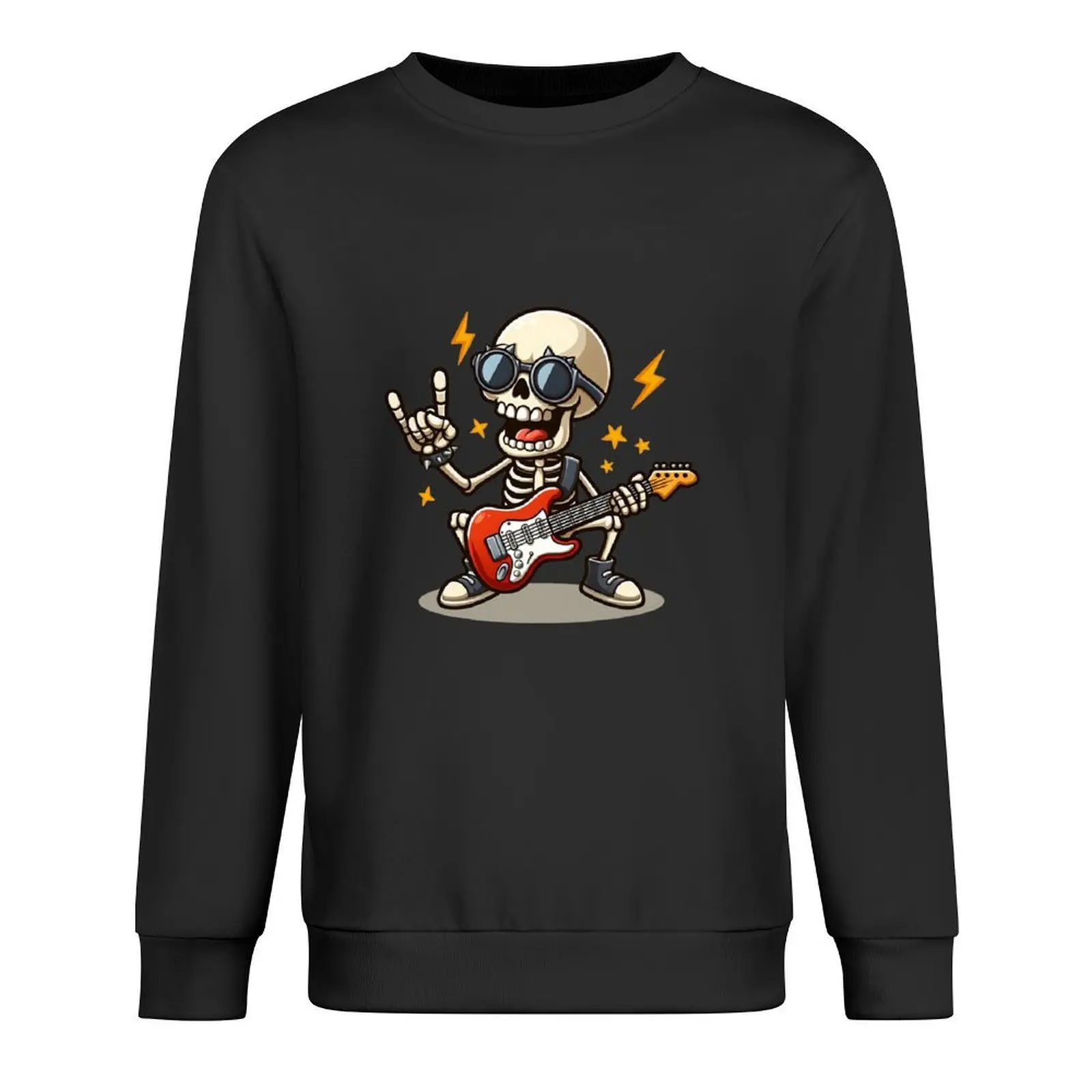 

skeleton rocker cartoon Pullover autumn clothes japanese style men's sweat-shirt mens clothing sweatshirts for men
