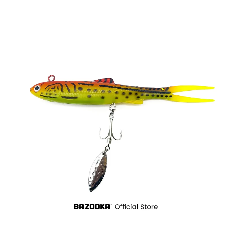 Bazooka 1PCS Silicone Soft Bait 28g Swim Tail Jigging Wobblers Fishing Lure Artificial Spoon Rubber Baits Sea Bass Pike Tackle