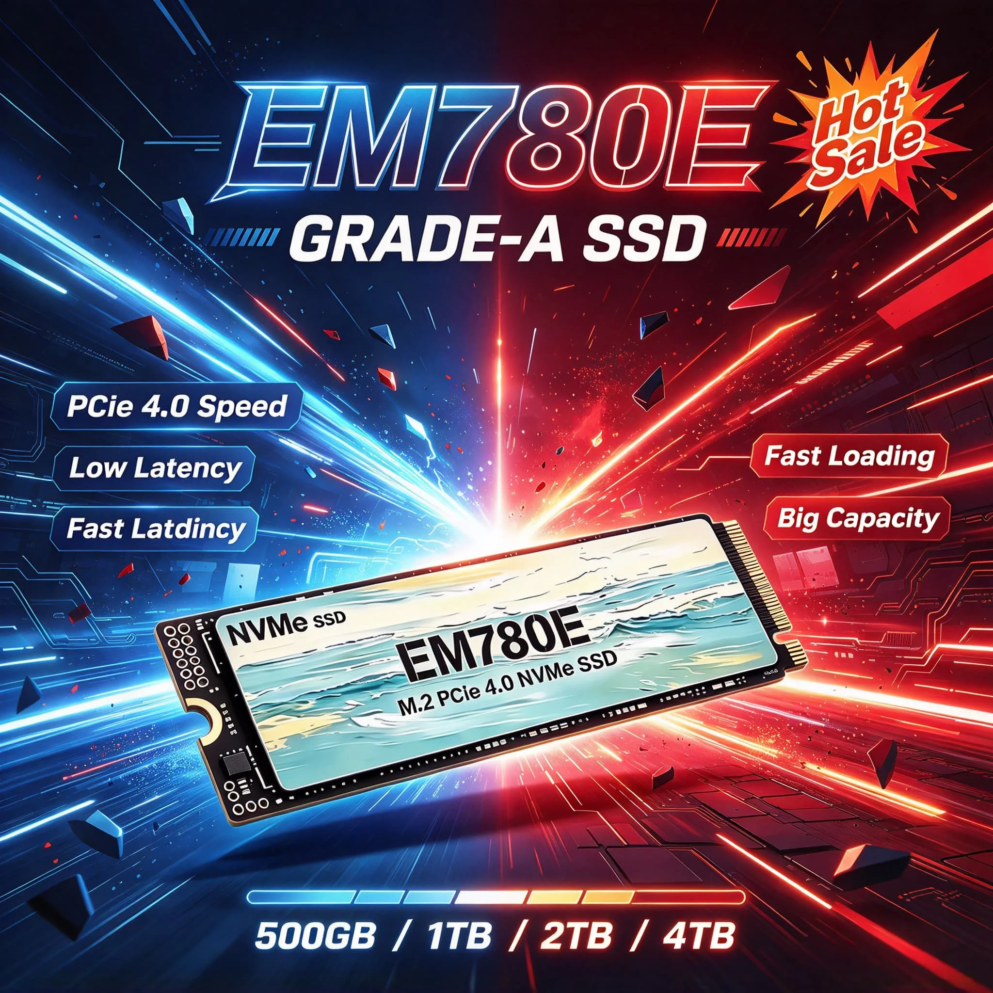 M.2 Nvme 4Tb Pcie 4.0 Ssd - EM780E NVMe PCIe 4.0 M.2 SSD