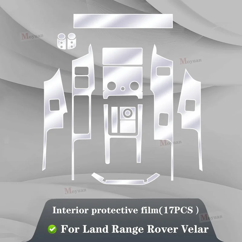 For Land Range Rover Velar 2019-21 Gearbox Panel Navigation Screen Automotive Interior TPU Protective Film Anti-Scratch Sticker